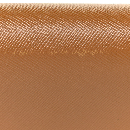 Prada Saffiano Metal Oro Chain Wallet Caramel 15 of 21