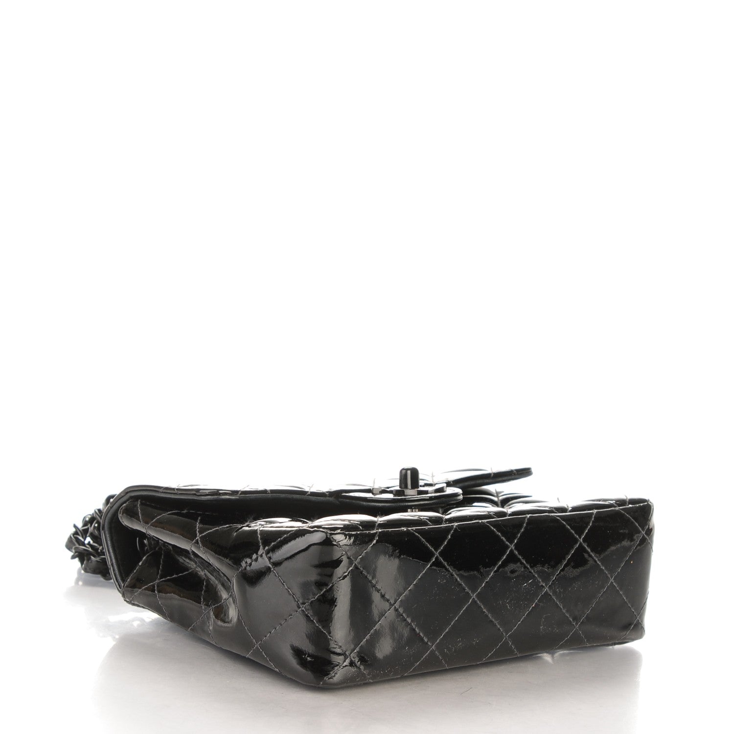 Chanel Patent Calfskin Quilted Mini Square Flap Black 4 of 8