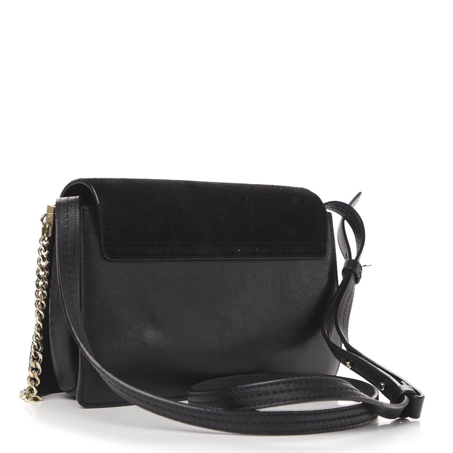 Chloe Suede Calfskin Small Faye Shoulder Bag Black 3 of 10