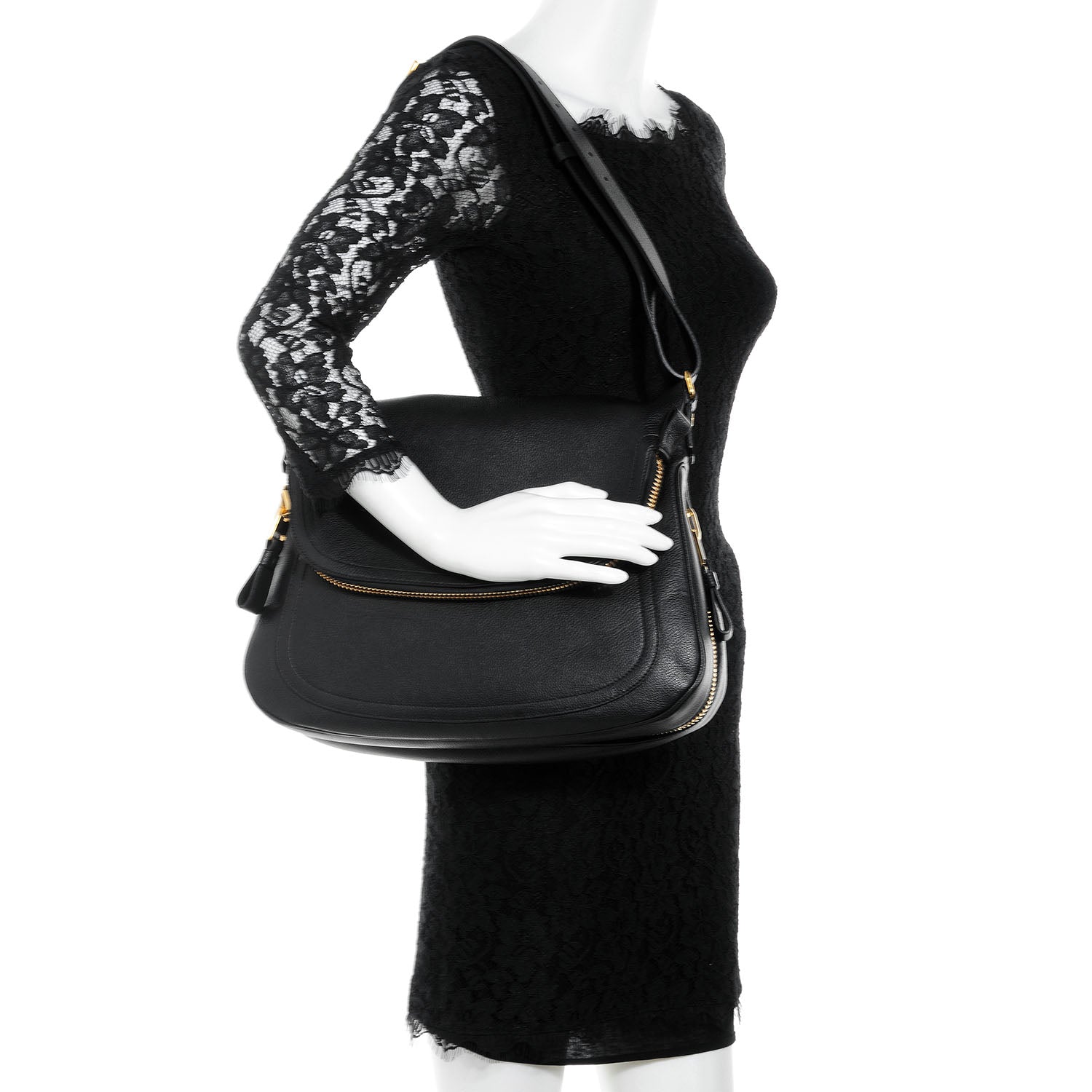 Tom Ford Pebbled Calfskin Large Jennifer Black 2 of 8