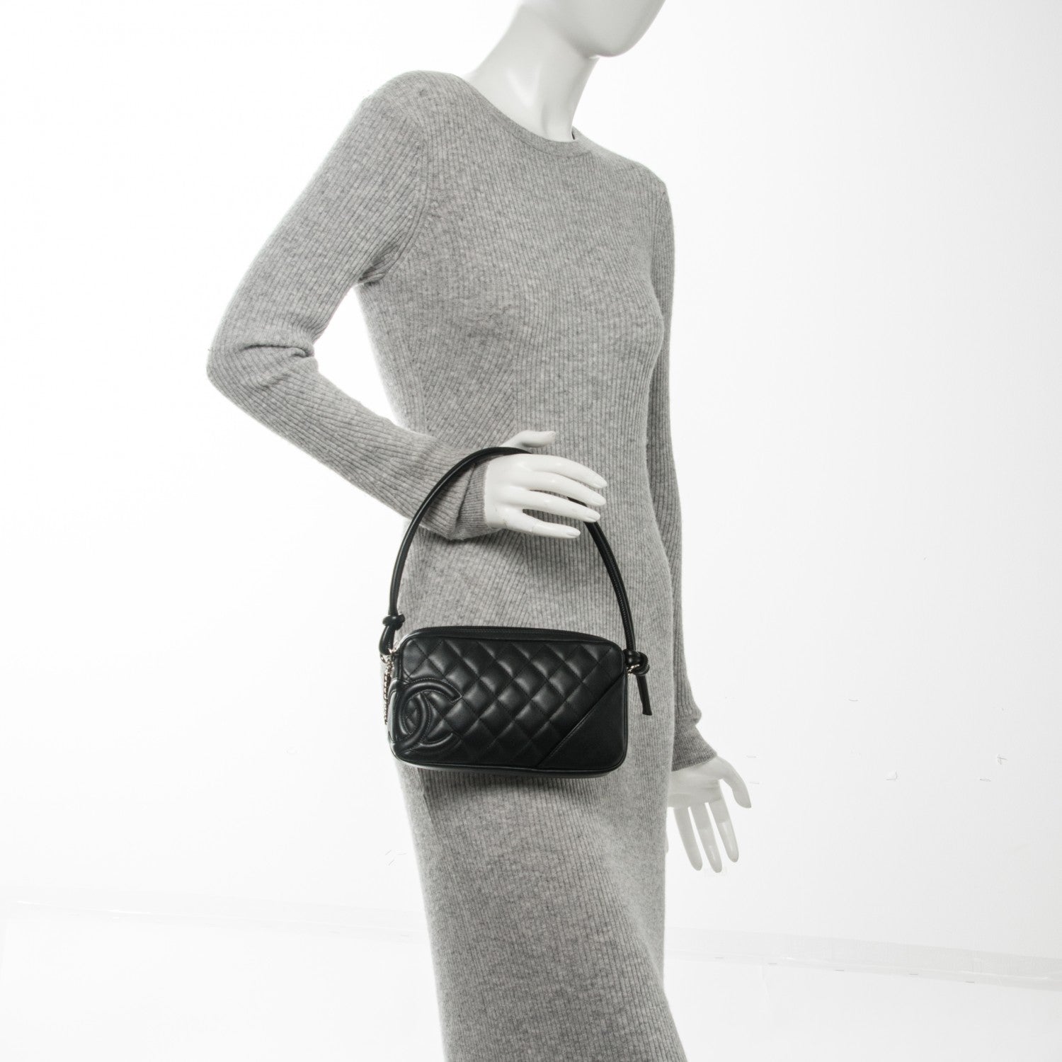 Chanel Calfskin Quilted Cambon Pochette Black 2 of 7