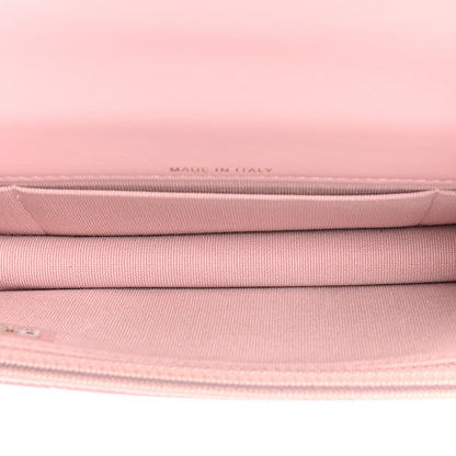 Chanel Lambskin Quilted Chanel 19 Belt Phone Holder Bag Pink 4 of 11