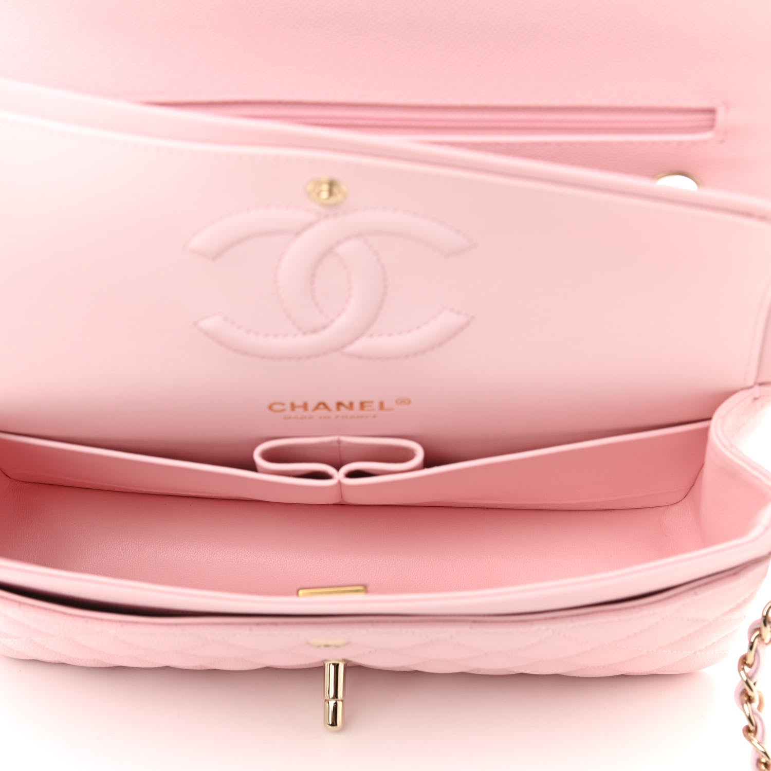 Chanel Caviar Quilted Medium Double Flap Light Pink 5 of 10