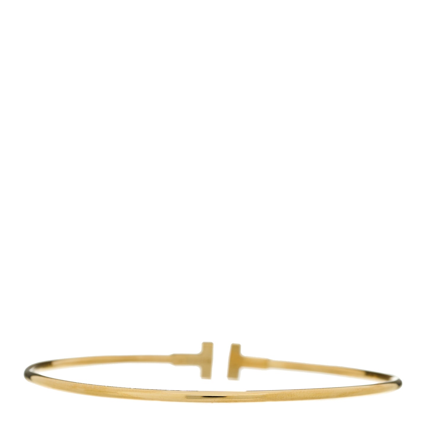 18K Yellow Gold Narrow T Wire Bracelet