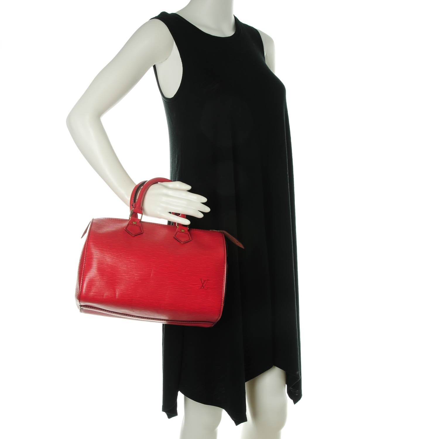 Louis Vuitton Epi Speedy 25 Castillan Red 2 of 12