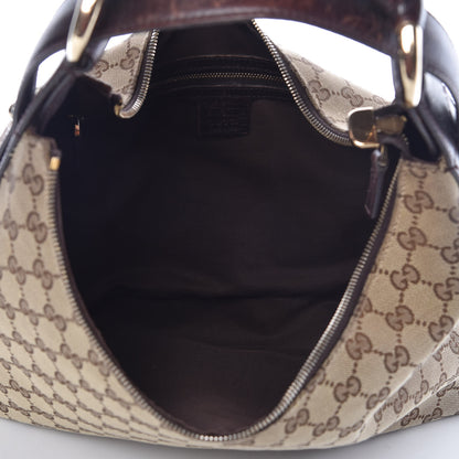 Gucci Monogram Medium Horsebit Chain Hobo Dark Brown 5 of 15