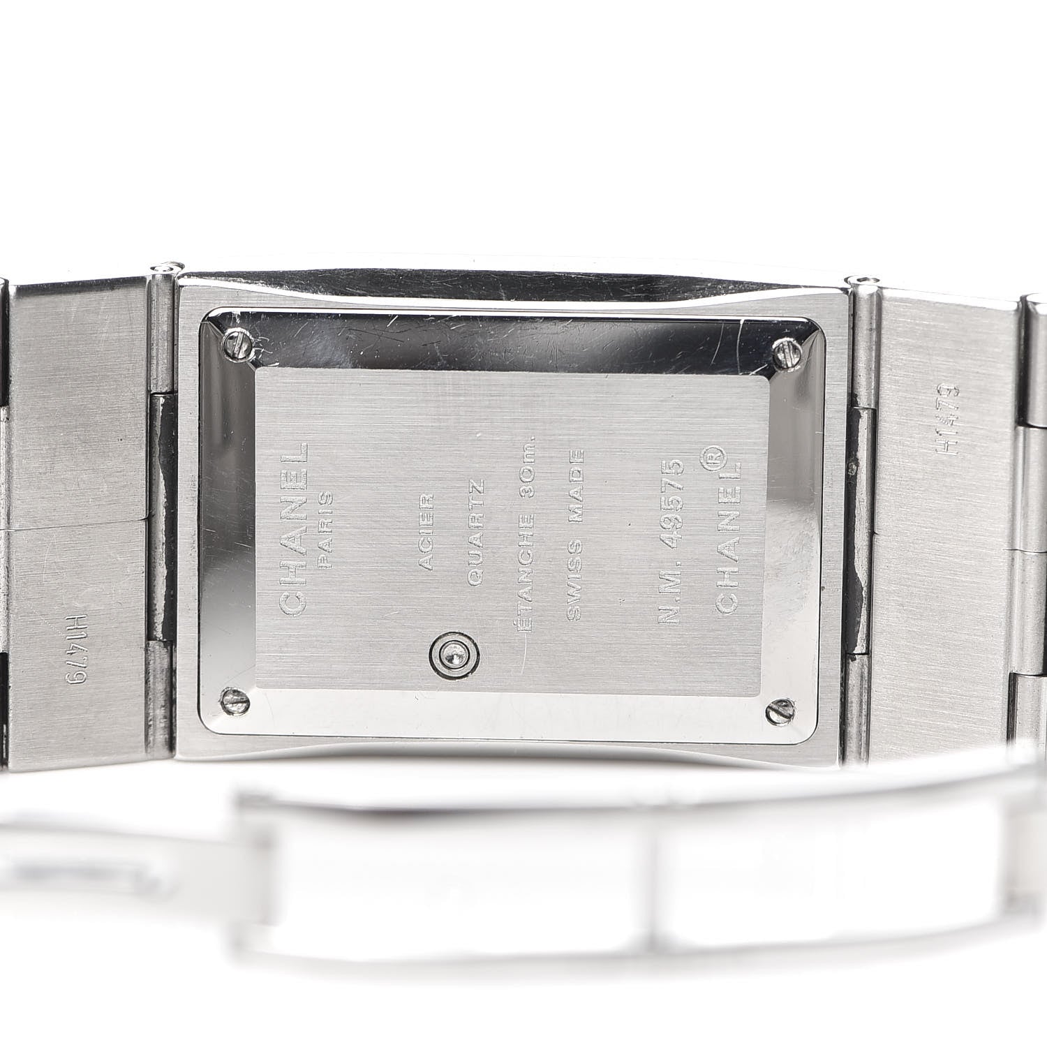 Chanel Stainless Steel Diamond 24mm Chocolat Digital Quartz Watch 4 of 5