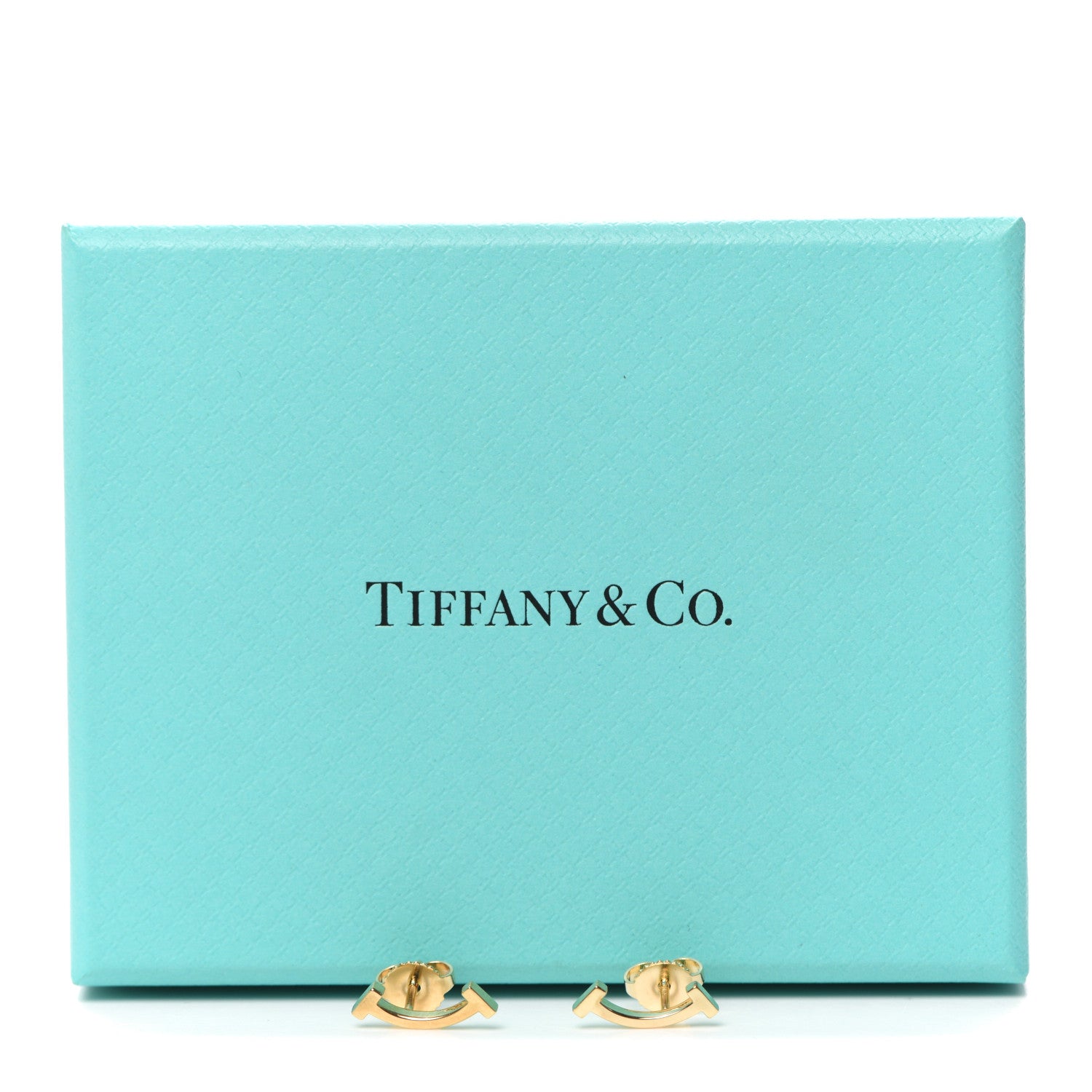 Tiffany 18K Yellow Gold T Smile Stud Earrings 4 of 4