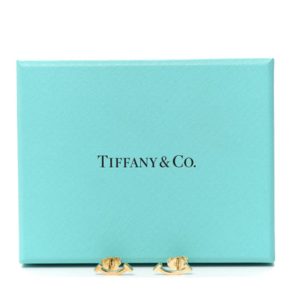 Tiffany 18K Yellow Gold T Smile Stud Earrings 4 of 4