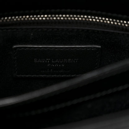 Saint Laurent Calfskin Y Quilted Monogram Toy Loulou Crossbody Bag Black 7 of 12