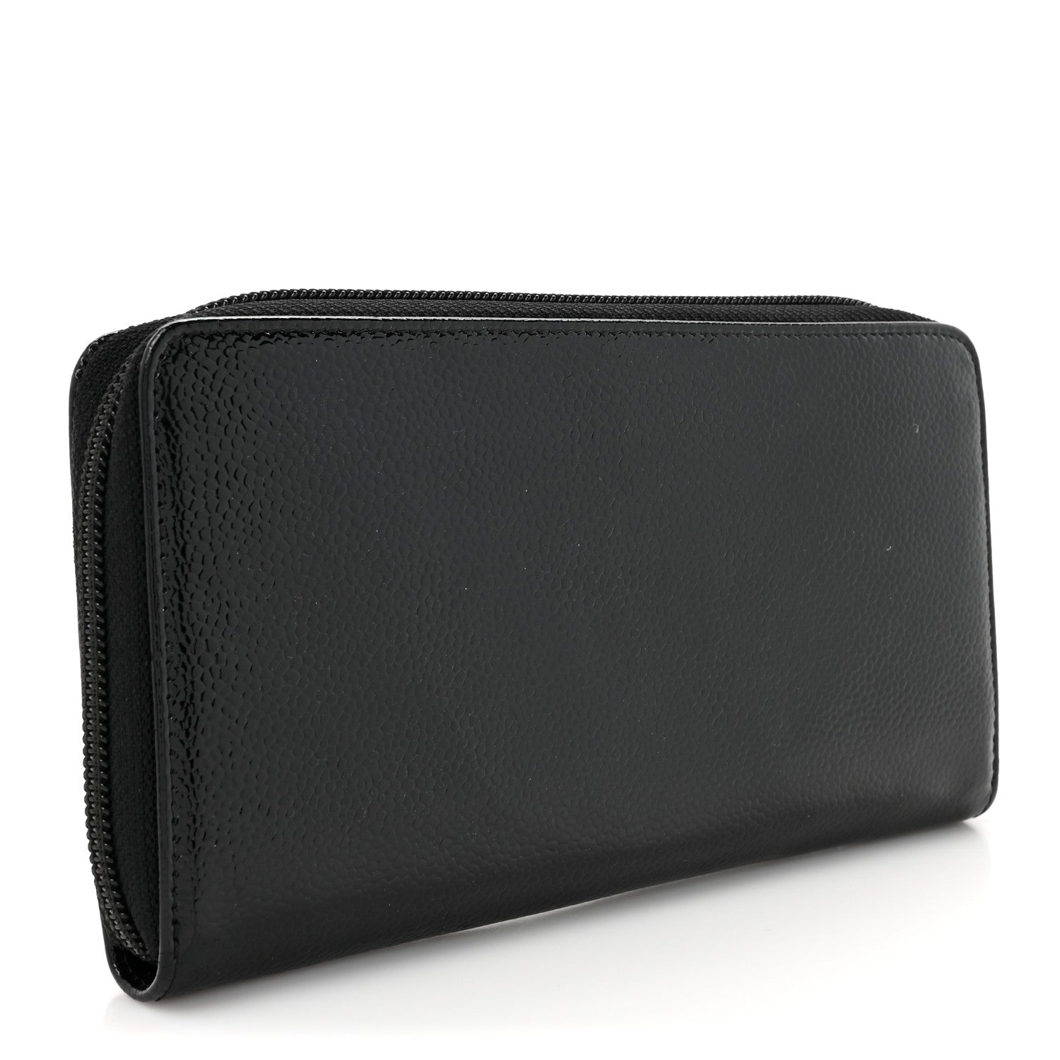Chanel Patent Caviar Timeless CC Large Gusset Zip Around Wallet Black 3 of 9