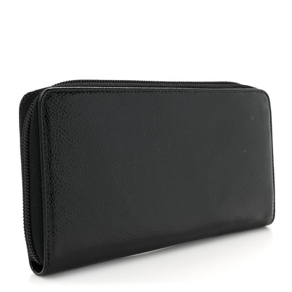 Chanel Patent Caviar Timeless CC Large Gusset Zip Around Wallet Black 3 of 9