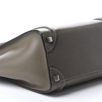 Celine Drummed Calfskin Micro Luggage Souris 6 of 9