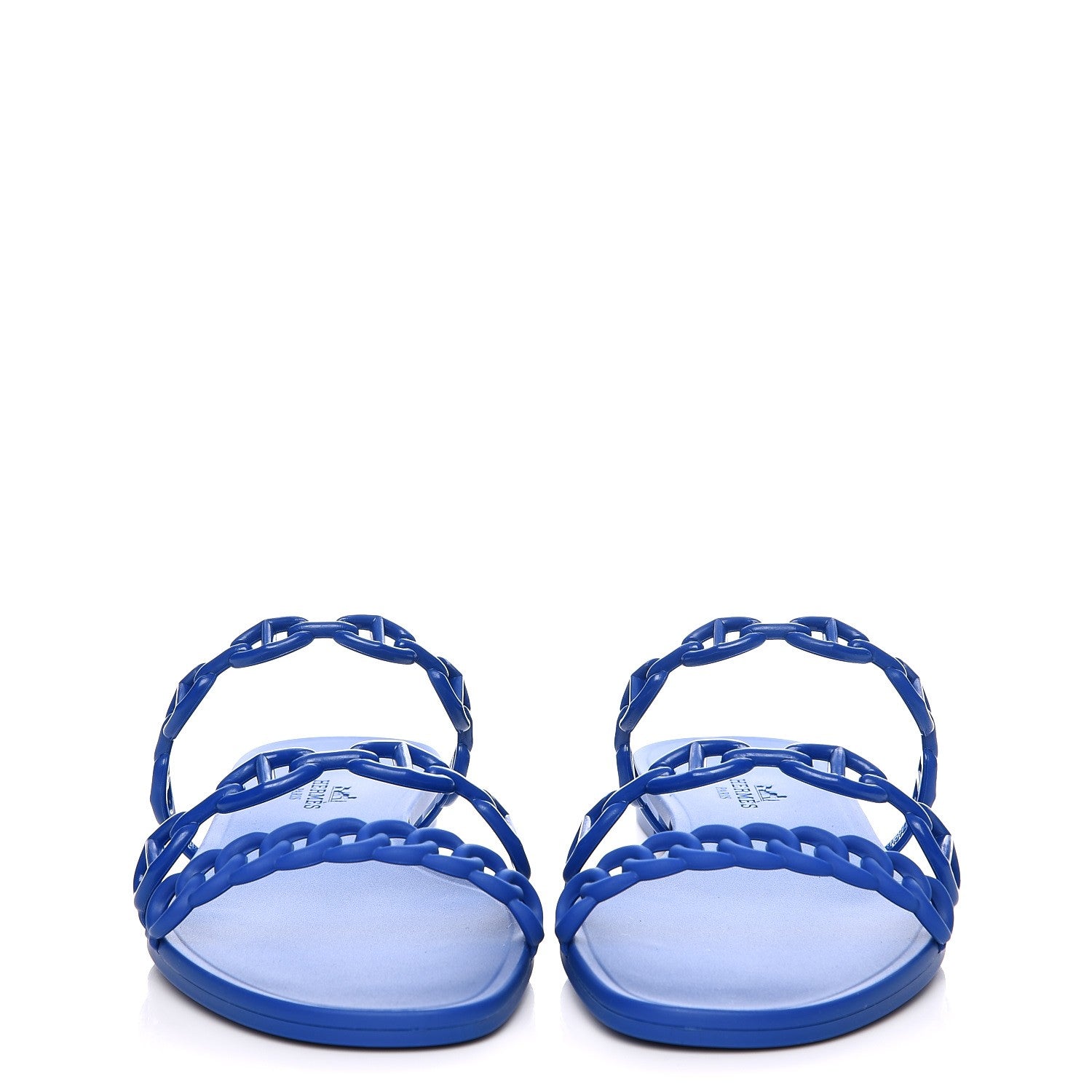 Hermes Rubber Chaine d'Ancre Rivage Sandals 38 Bleu Smalt 3 of 8