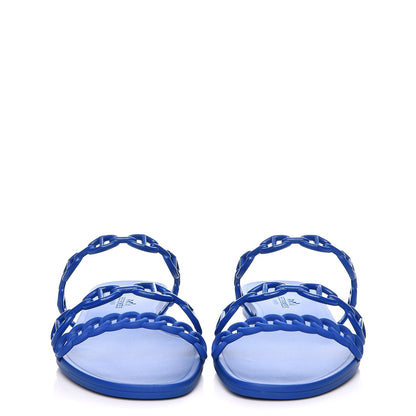 Hermes Rubber Chaine d'Ancre Rivage Sandals 38 Bleu Smalt 3 of 8