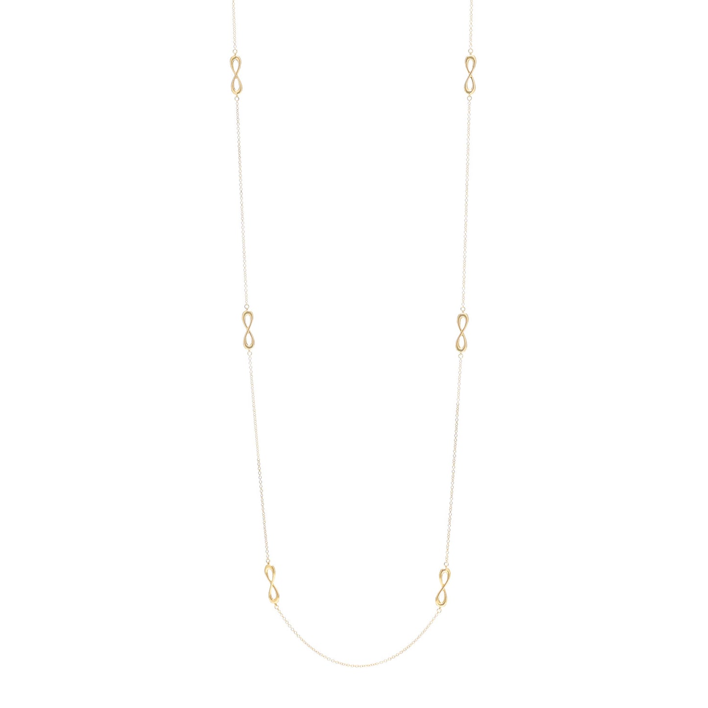 18K Yellow Gold Infinity Endless Necklace