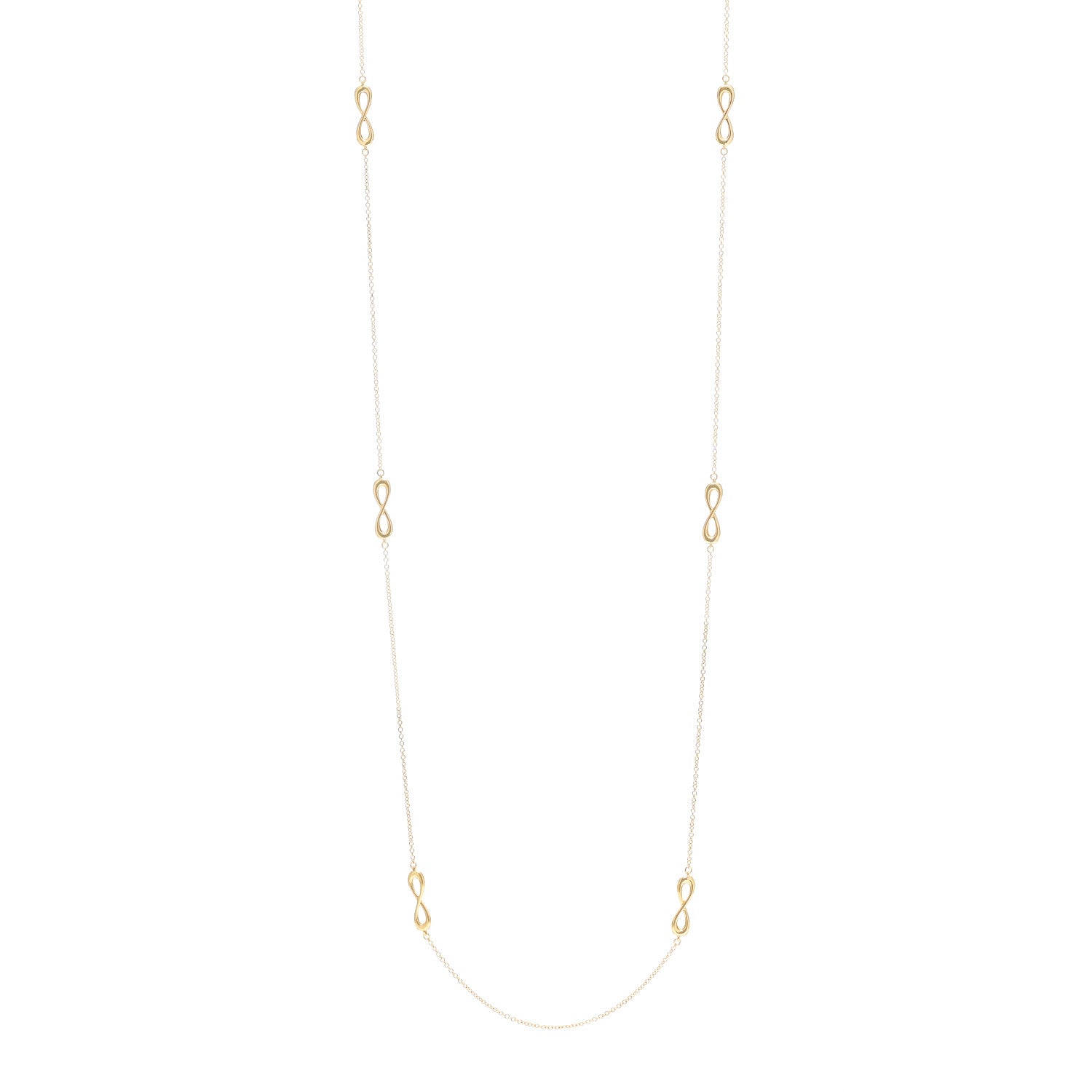 Tiffany 18K Yellow Gold Infinity Endless Necklace 1 of 5