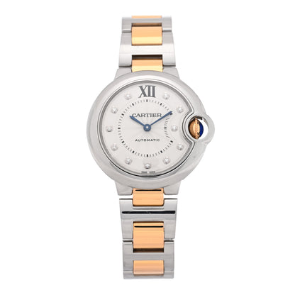 Cartier Stainless Steel 18K Yellow Gold Diamond 33mm Ballon Bleu De Cartier Automatic Watch 1 of 5