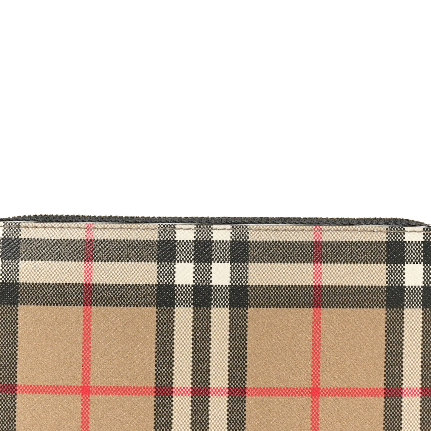 Vintage Check Elmore Zip Around Wallet Black