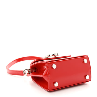 Salvatore Ferragamo Brushed Off Calfskin Micro Iconic Top Handle Bag Flame Red 4 of 9