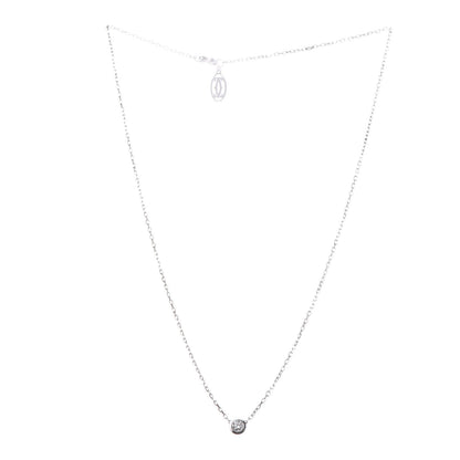 Cartier 18K White Gold Diamond LM D'Amour Pendant Necklace 3 of 6