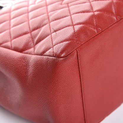 Chanel Caviar Quilted Grand Shopping Tote GST Red 9 of 12