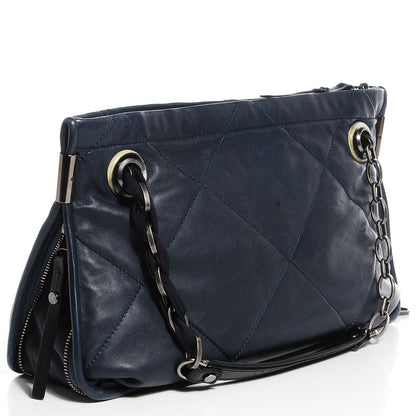 Lanvin Quilted Lambskin Amalia Medium Shoulder Bag Bleu Nuit 3 of 7