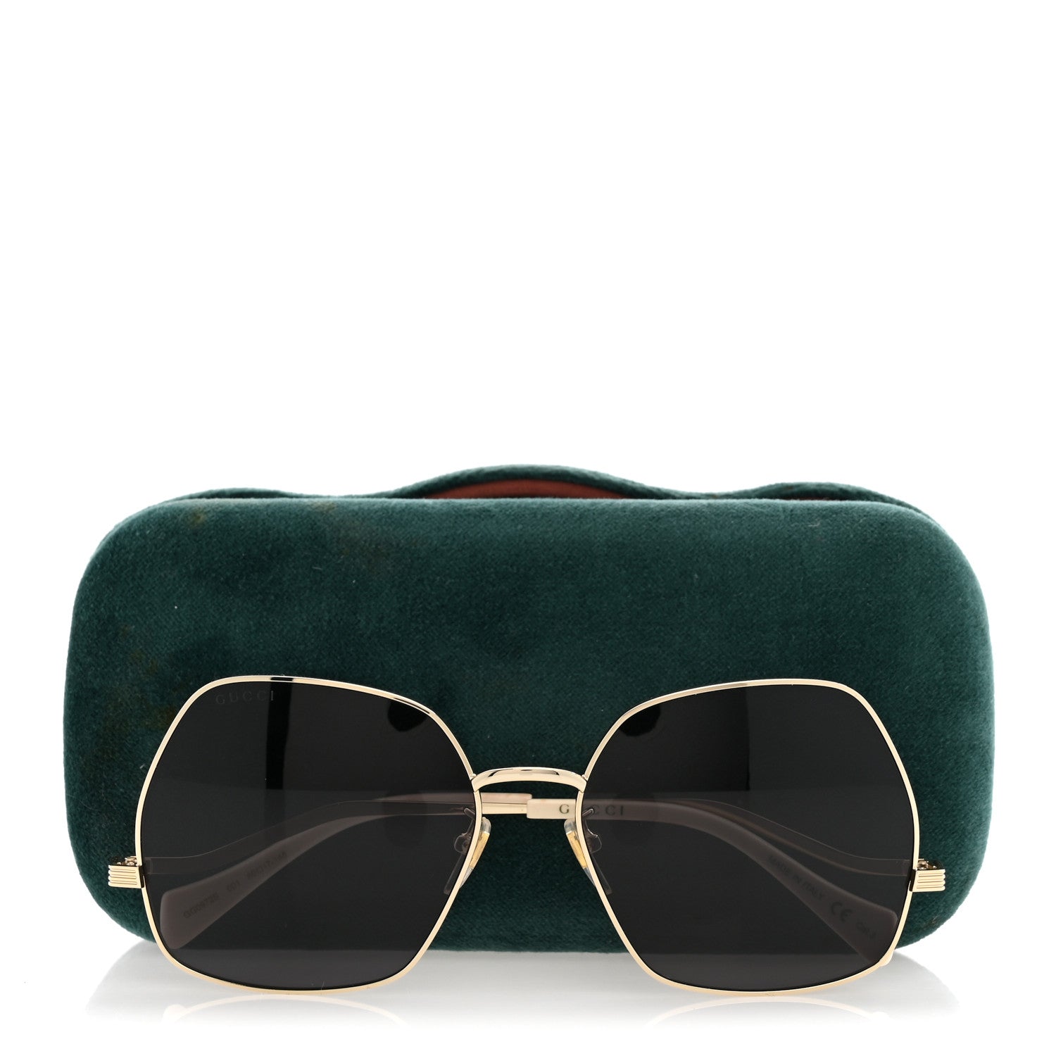 Gucci Metal Frame Sunglasses GG0972S Gold Brown 9 of 9