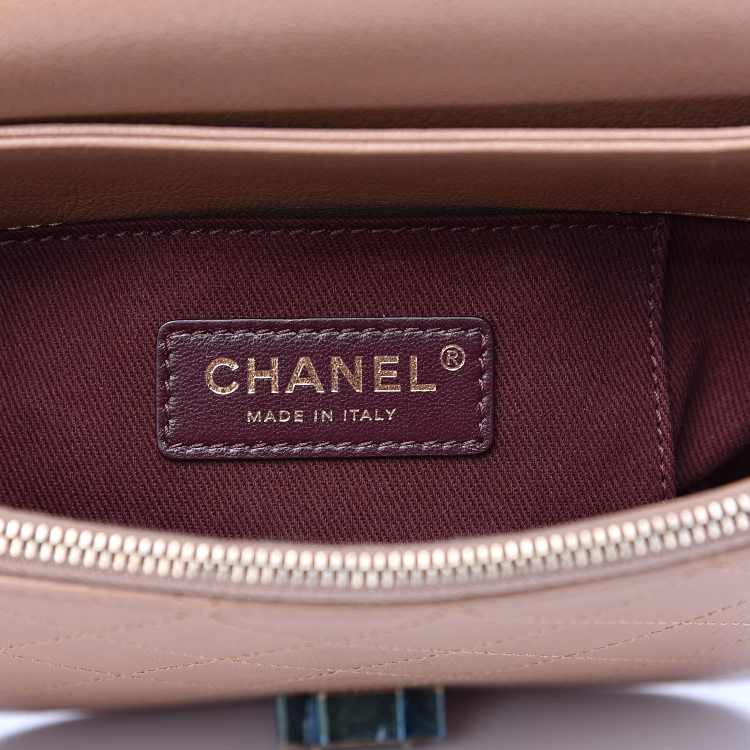 Chanel Shiny Calfskin Goatskin Quilted Small Coco Curve Messenger Flap Beige 6 of 16