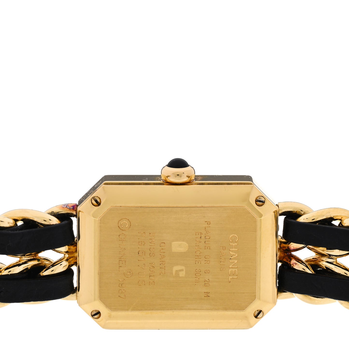 Stainless Steel Lambskin 20mm Chain Premiere Quartz Watch Gold M