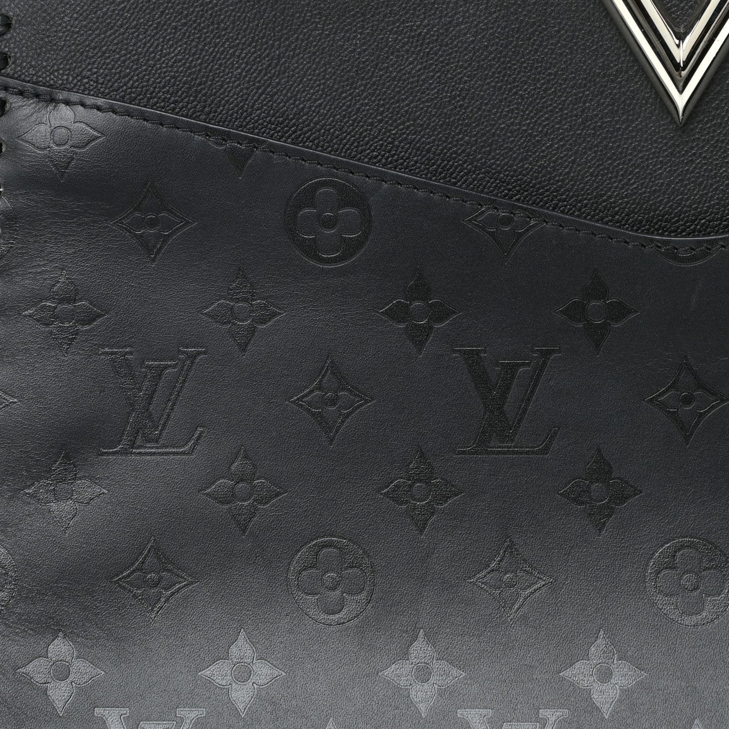 Monogram Cuir Plume Very Zipped Tote Black