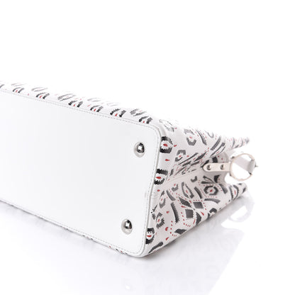 Louis Vuitton Calfskin Graphic Print Capucines MM 8 of 9