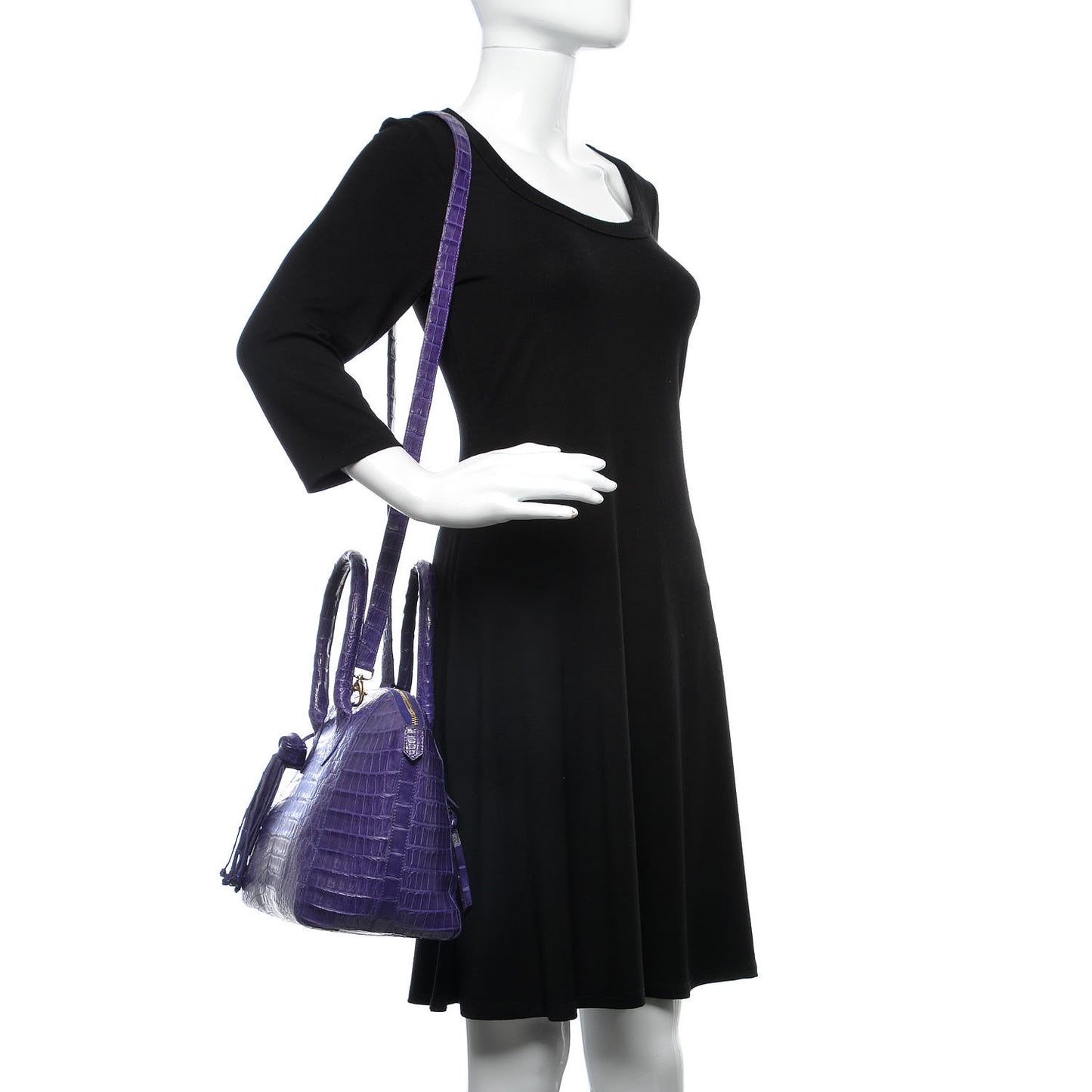 Crocodile Dome Satchel Purple