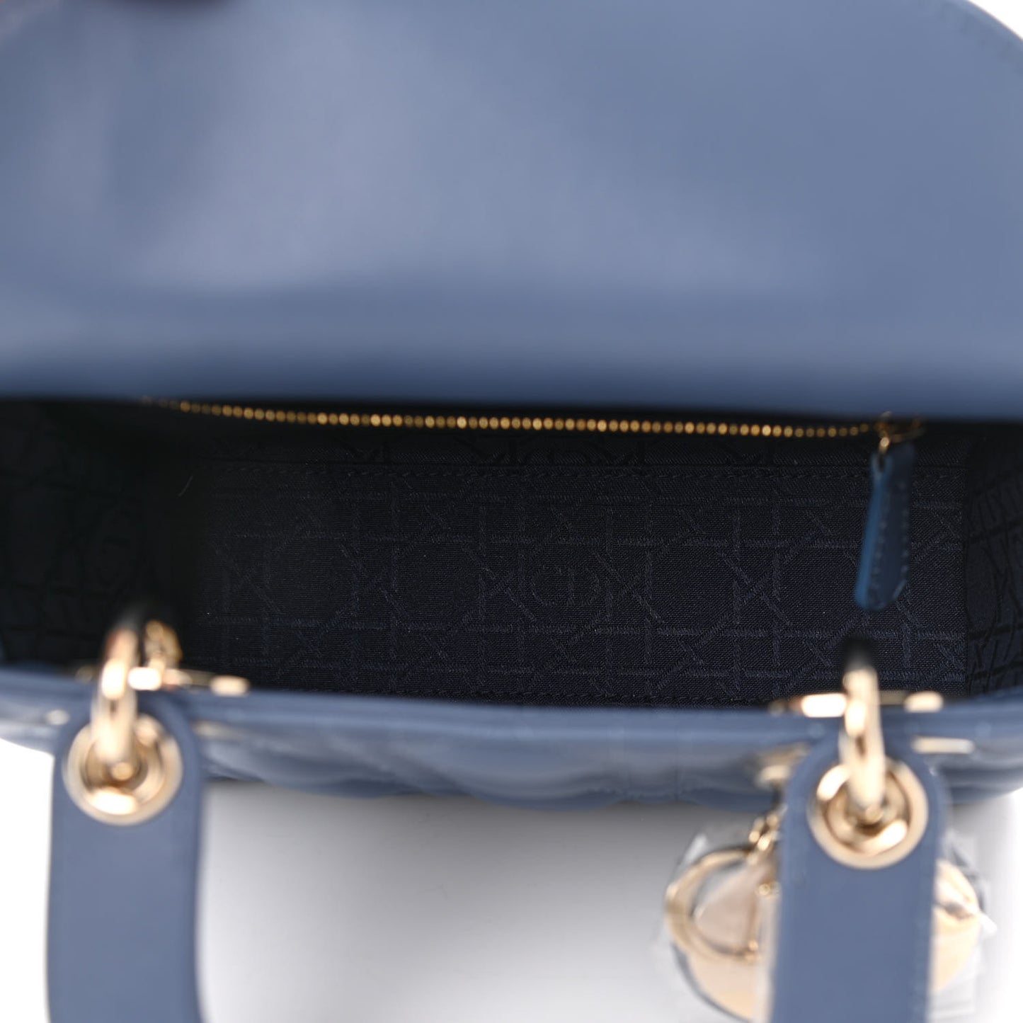 Lambskin Cannage Small My Lady Dior Blue Grey