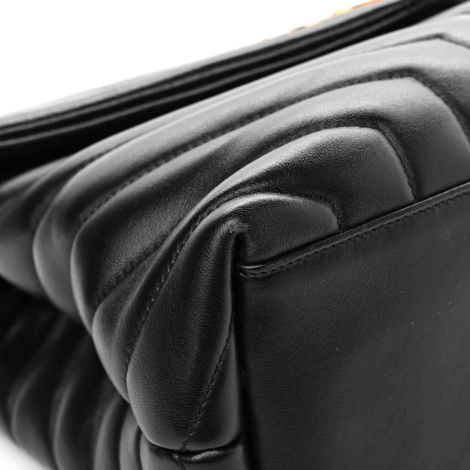 Saint Laurent Calfskin Y Quilted Monogram Medium Loulou Chain Satchel Black 9 of 11