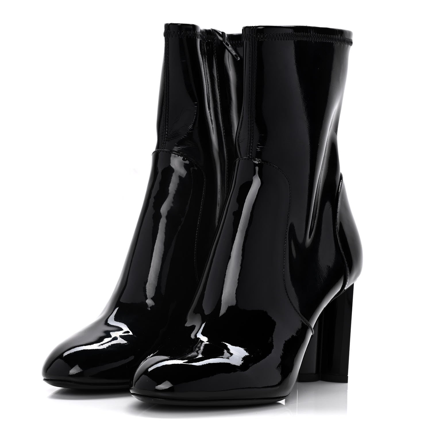 Louis Vuitton Patent Uniformes Silhouette Ankle Boots 38 Black 3 of 14