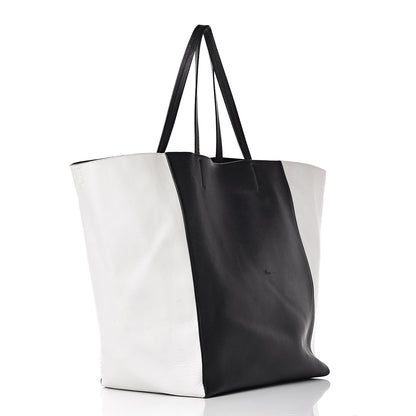 Celine Calfskin Large Horizontal Cabas Phantom White Black 3 of 15