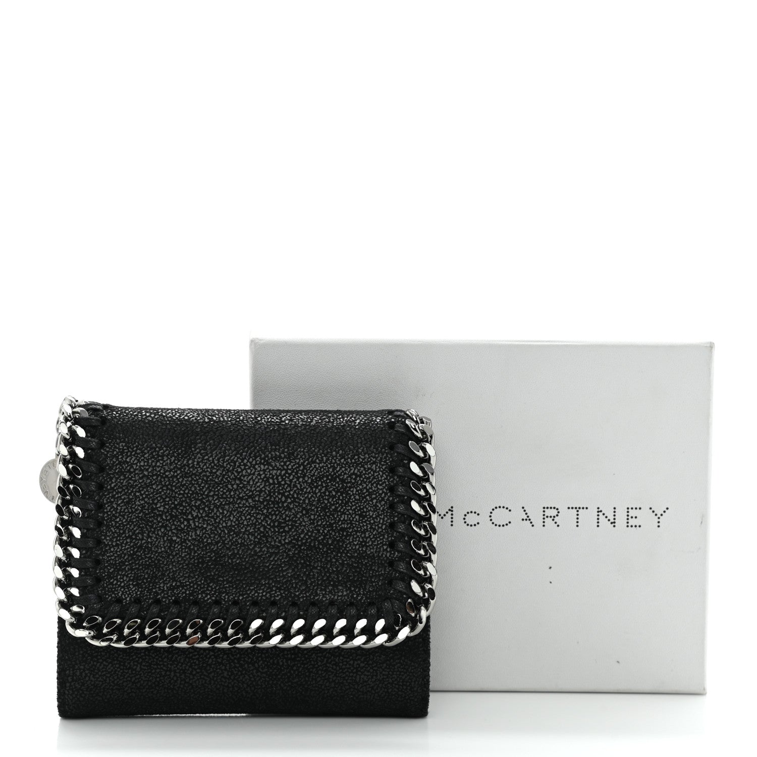 Stella McCartney Shaggy Deer Small Falabella Flap Wallet Black 8 of 8