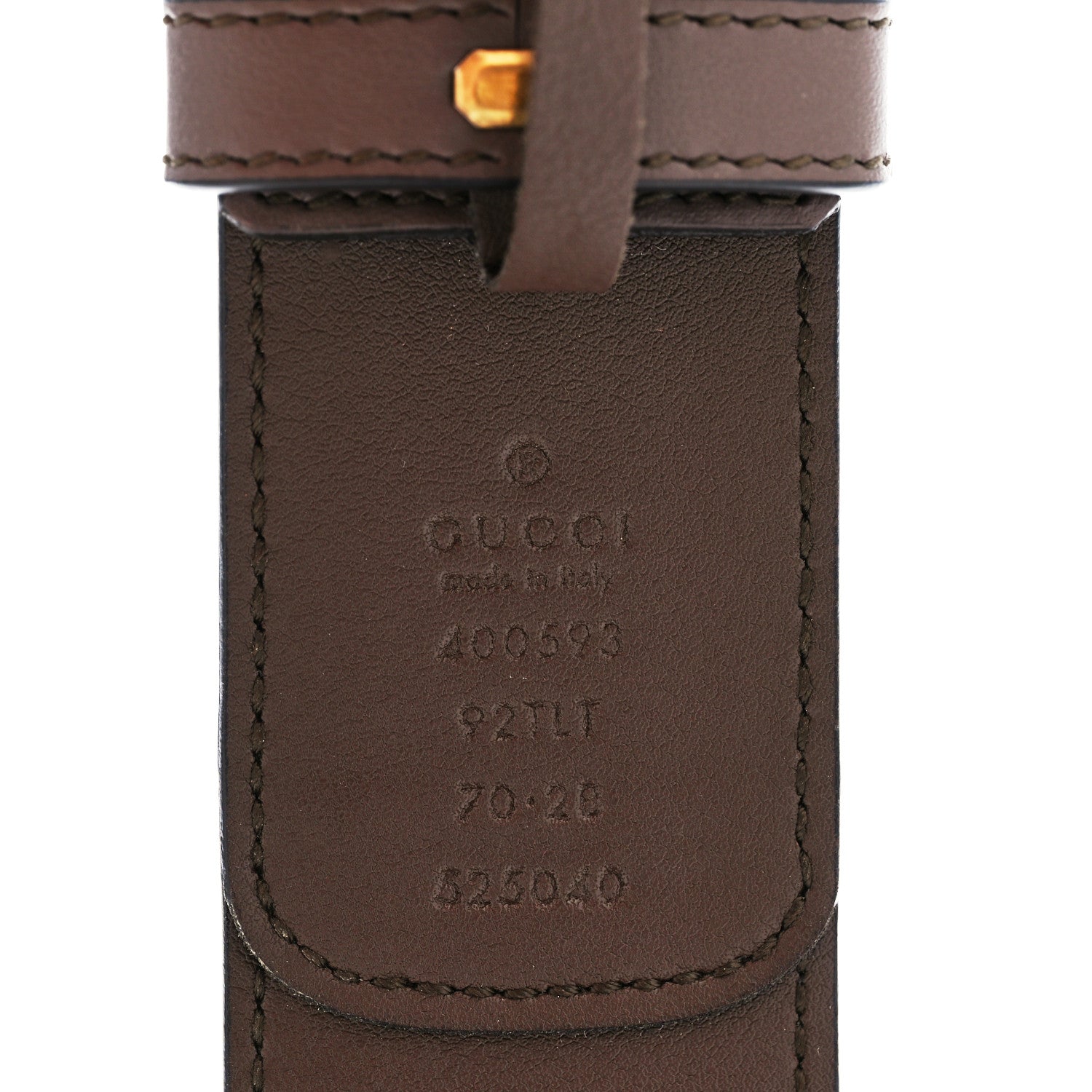 Gucci GG Supreme Monogram Matte Plutone Calfskin Double G 40mm Belt 70 28 Beige Ebony New Acero 3 of 4
