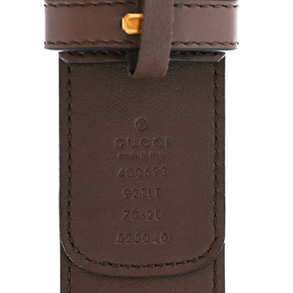 Gucci GG Supreme Monogram Matte Plutone Calfskin Double G 40mm Belt 70 28 Beige Ebony New Acero 3 of 4