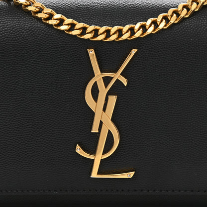 Saint Laurent Grain De Poudre Toy Monogram Kate Satchel Black 8 of 8