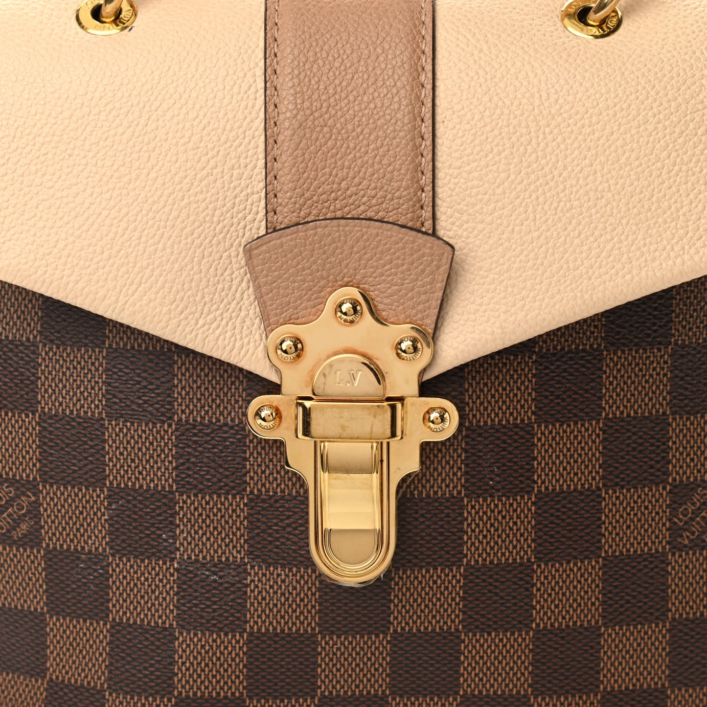 Damier Ebene Clapton Backpack Creme