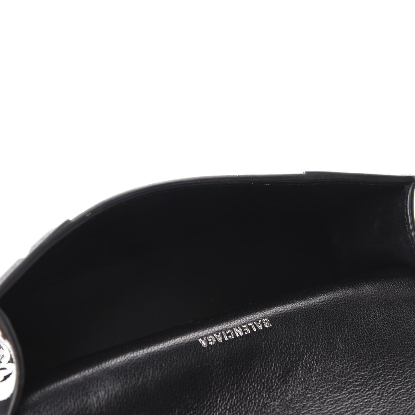 Calfskin Graffiti Hourglass Belt Bag S Black White