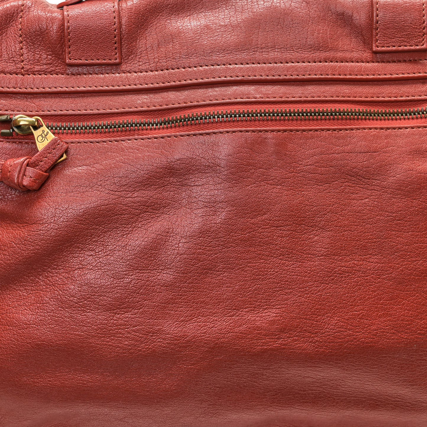 Lambskin Large PS1 Satchel Mandarin Red