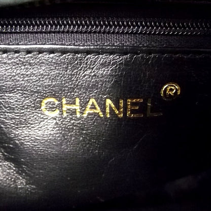 Chanel Vintage Quilted Leather Tassel Camera Case Black 7 of 10