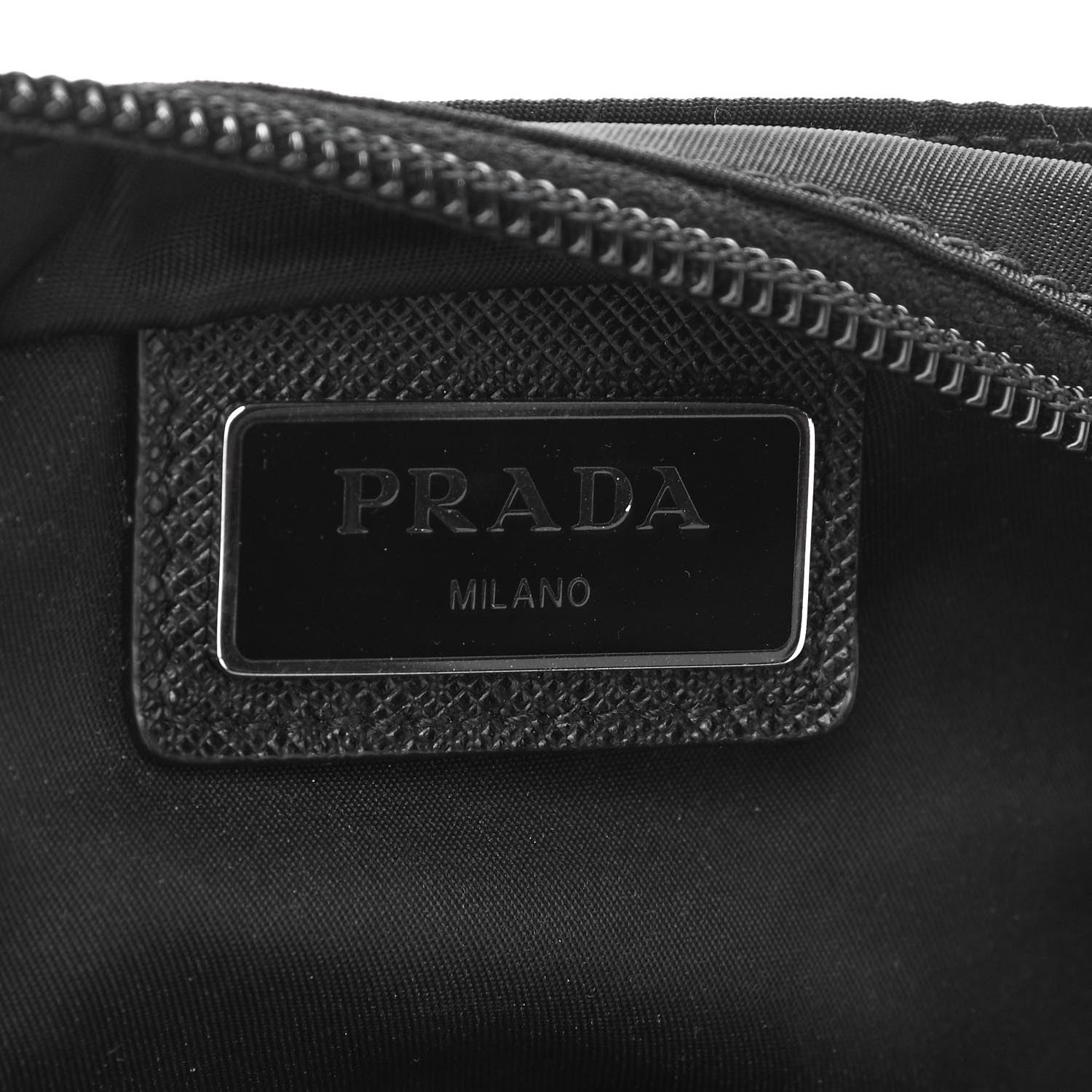 Prada Nylon Vela Flat Messenger Bag Black 6 of 9