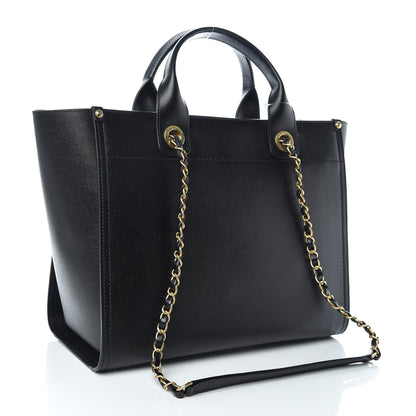Chanel Caviar Small Studded Deauville Tote Black 3 of 10