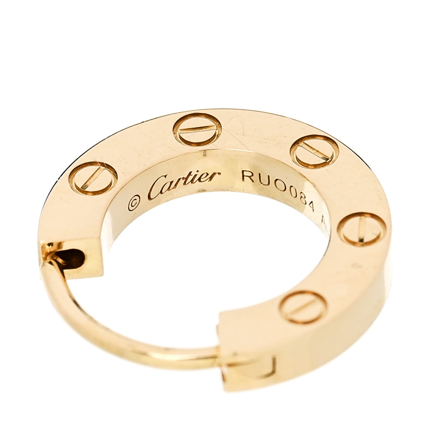 Cartier 18K Yellow Gold Single LOVE Hoop Earring 1869110