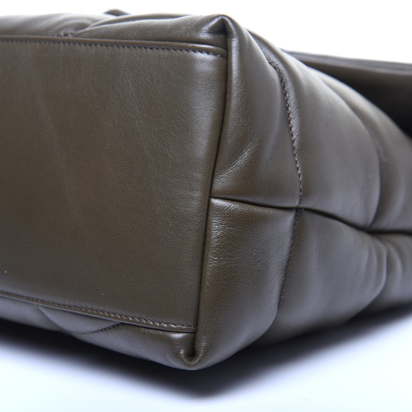 Lambskin Quilted Medium Loulou Puffer Monogram Chain Satchel Seaweed