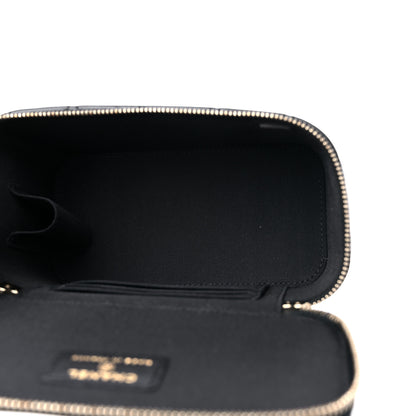 Chanel Lambskin Quilted Small Top Handle Vanity Case With Chain Black 5 of 10